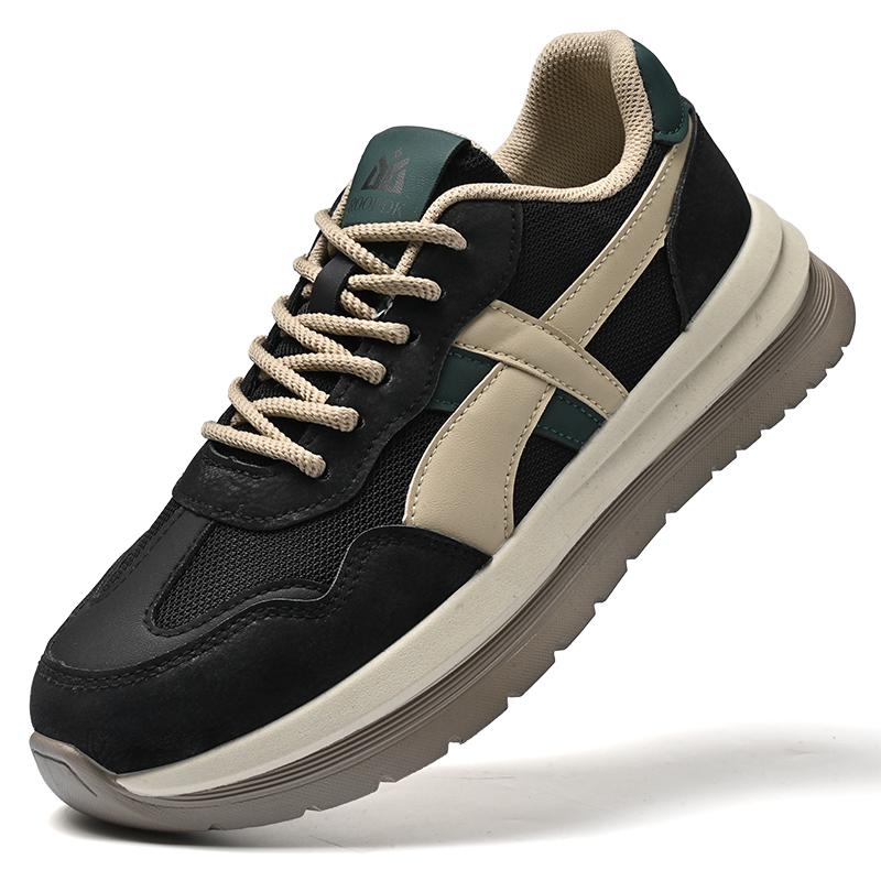 

Fashion Men s Suede Leather All-Match Casual Shoes Classic Sneakers Comfortable Skateboard Footwear Fashion Versatile Vulcanize Footwear 44 чёрный