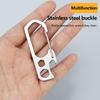 1Pc S Type Stainless Steel Carabiner Portable Mini Keychain Hook Anti-Theft Backpack Buckle Outdoor Camping Equipment