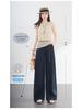 Women's High-Waist Tencel Linen Wide-Leg Pants - Korean Style, Loose Drape, Trendy for Spring/Summer 2026