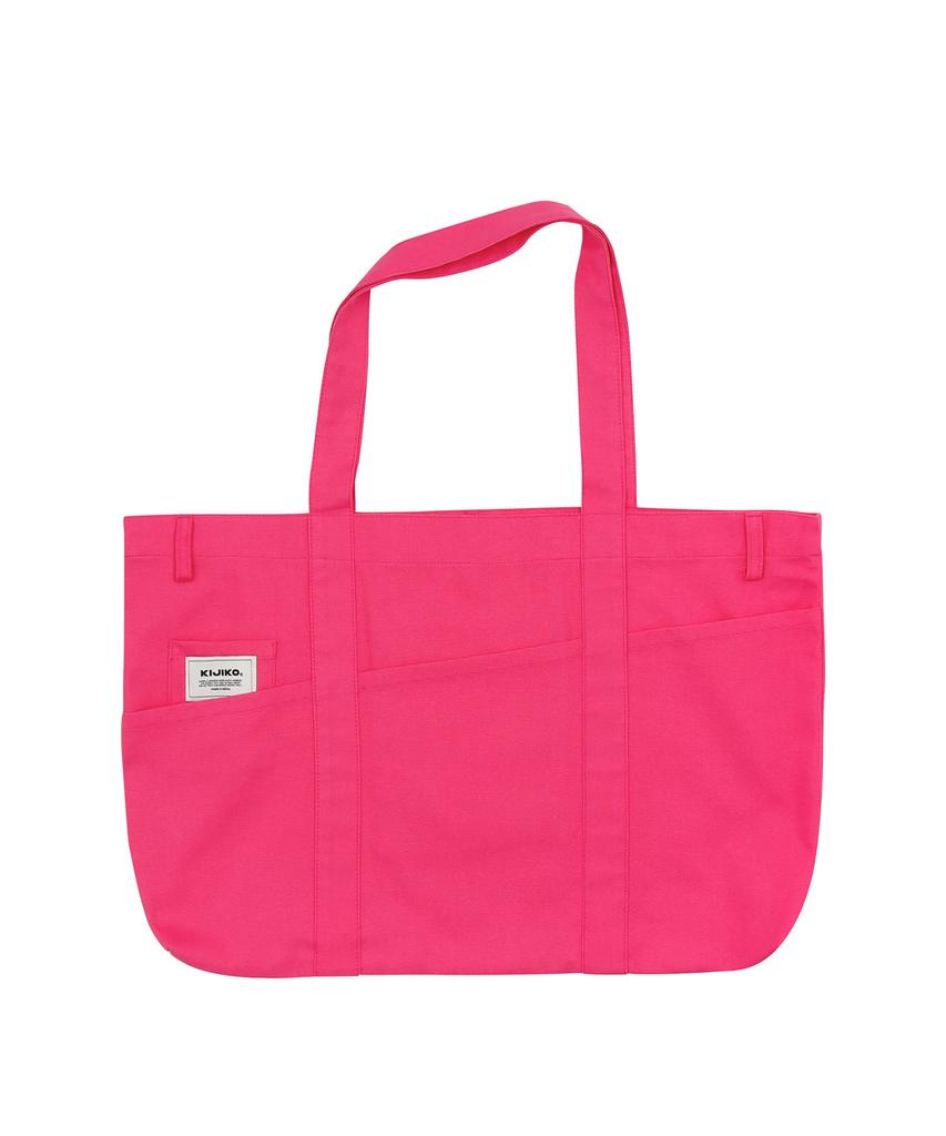 Kijiko Ke906. Angled Pocket Utility Tote Hot Pink
