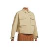 Solid Color Polo Collar Loose Casual Jacket Women Jackets Lime FN4910-241