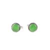 Green Cat's Eye Gemstone 925 Sterling Silver Jewelry Handcrafted Cufflinks 0.51" CL-3-22