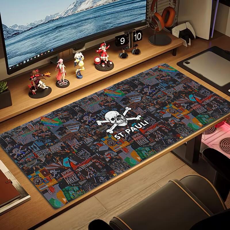 St. Pauli FC Mouse Pad Large Gaming Table Cushion Non-slip Laptop Tablet Big Mousepad XXL Mat Mini PC Playmat With Lock edge_xia