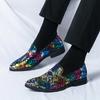 Designer New Men Dress Leather Shoes For Male Luxury British Colours National Pattern Oxfords Gentleman Wedding Prom Footwear