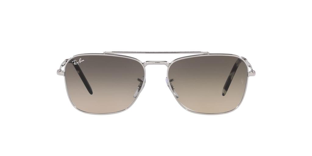 Ray-Ban New Caravan Sunglasses RB3636 003/32 58 - Polished Silver / Crystal Grey Gradient Glass Lens