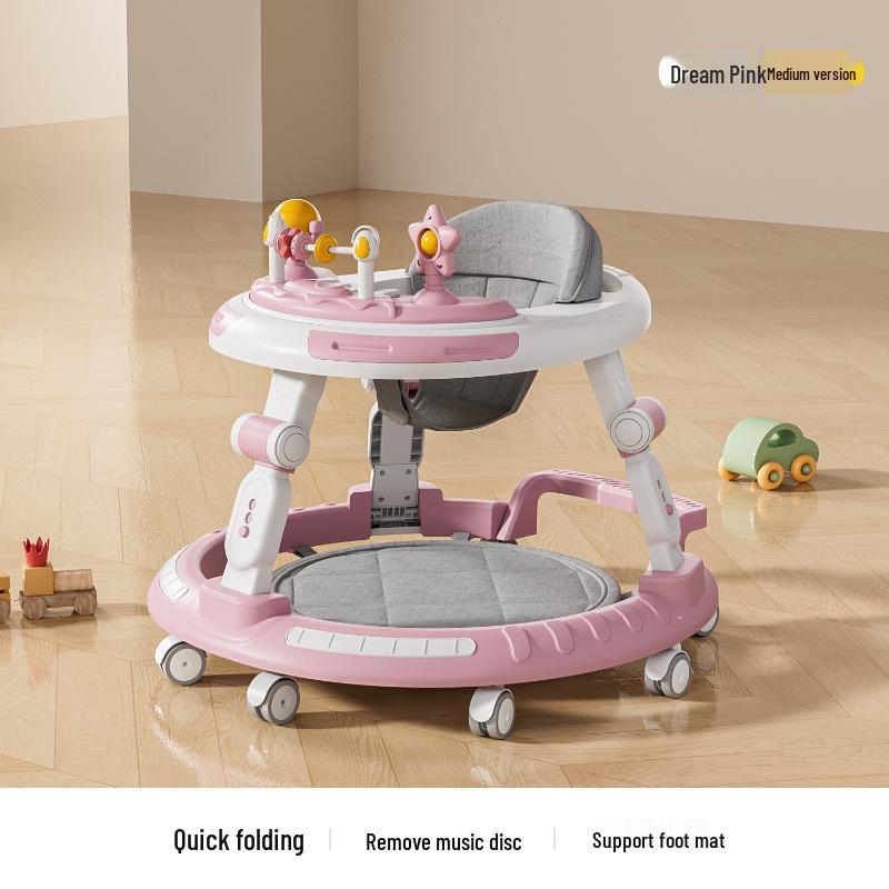 Verstellbarer Lauflernwagen und Hochstuhl für Alter 6 Monate bis 3 Jahre - Kippschutz und Beinstellungs-Präventionsmerkmale