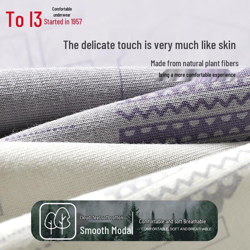 Hongdou Herren Antibakterielle Baumwolle Modal Boxer Briefs 4er-Pack