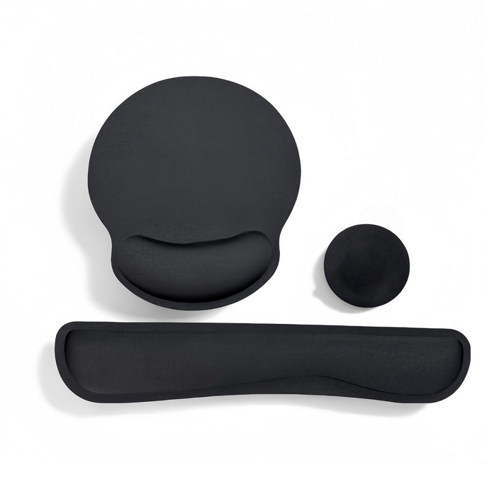 Keyboard Wrist Rest Pad and Mouse Pad Set 3pcs Kit Ergonomic Memory Foam Mouse Wrist Support with Non-Slip Base for Home Office