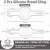 2Pcs Silicone Bread Sling Oval And Round For Dutch Oven, Non-Stick Easy-Clean Reble Silicone Baking Mat With Long Handles Sourdough Bread Baking Mat