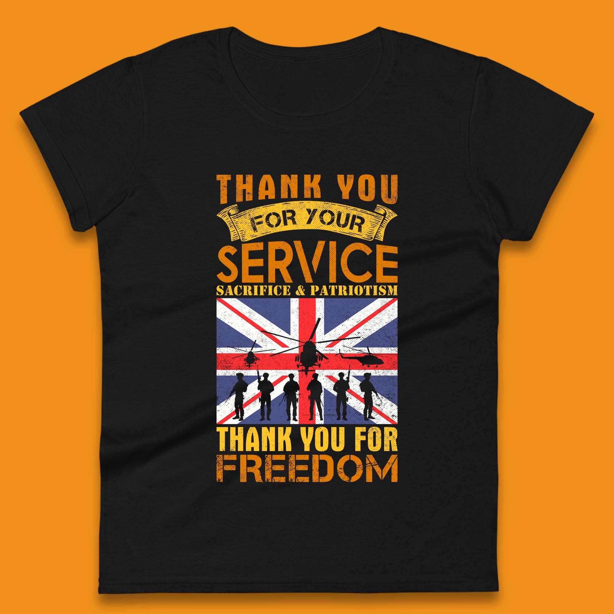 Thank You For Your Service Womens T-Shirt Mens Tops Tees Unisex 3XL