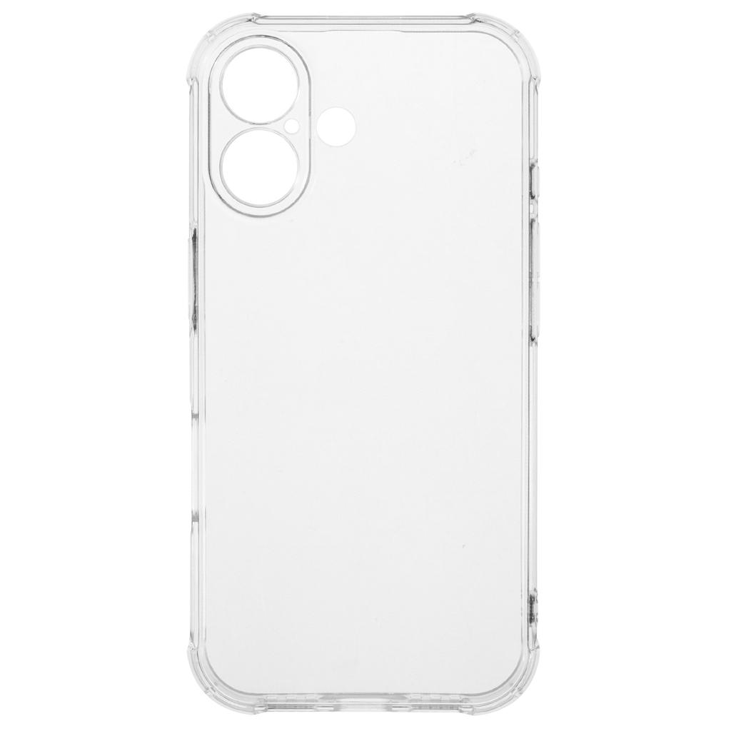 For iPhone 16 Plus Case Clear Shockproof Soft TPU Phone Cover (Precise Rear Lens Cutout)