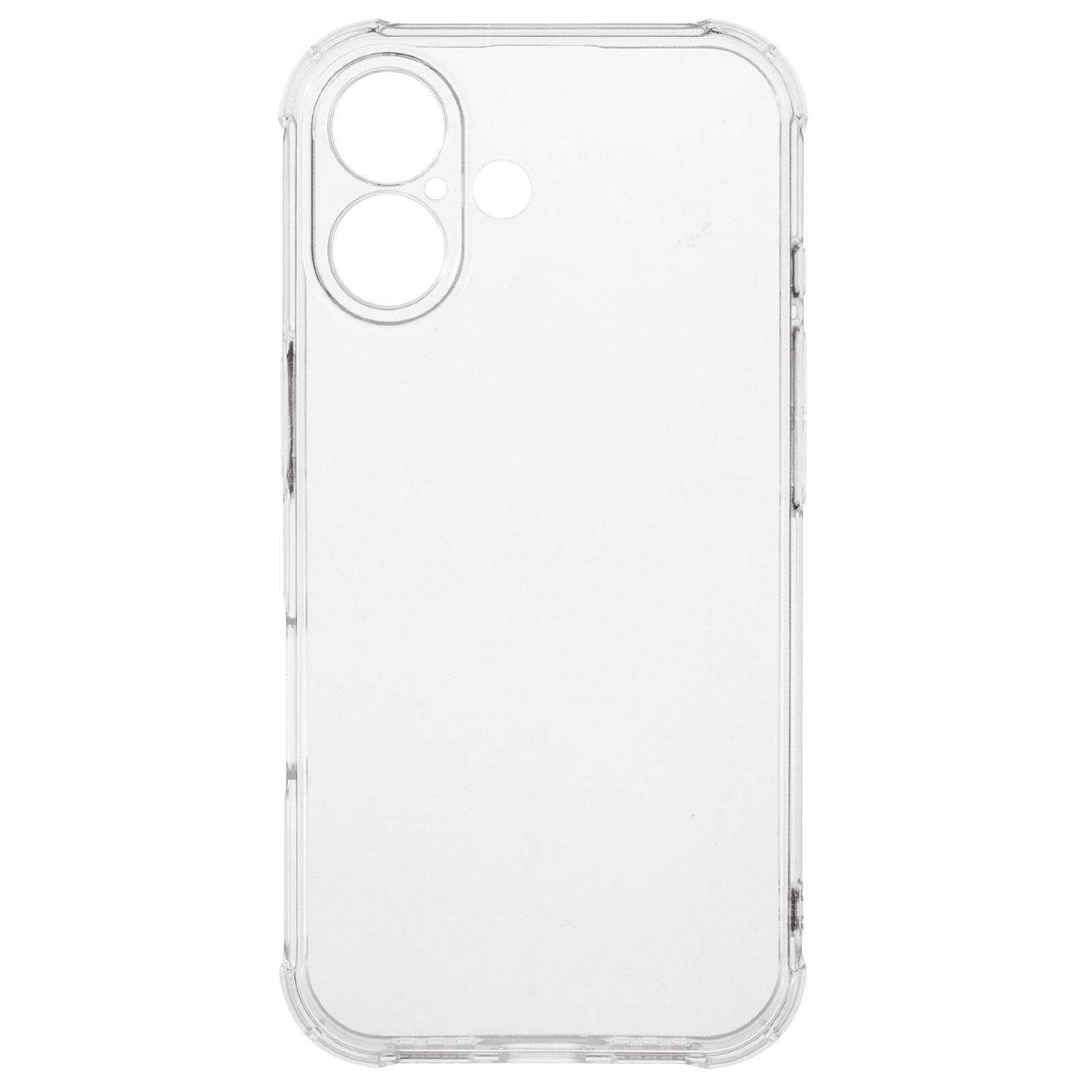 

For iPhone 16 Case HD Clear Shockproof TPU Phone Cover (Precise Rear Lens Cutout) A
