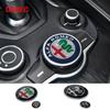 Alfa Romeo Giulia Stelvio car multimedia center control knob decorative sticker switch knob decorative accessories