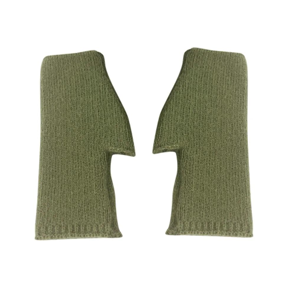 Открытые пальцы Полуперчатки Защита для рук Толстые Вязаные Перчатки Теплые Ветрозащитные Морозостойкие Перчатки без пальцев Осень Зима