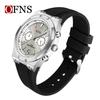 OFNS Men's Fashion Quartz Watch: Youthful Design with Calendar, Waterproof, Multi-Functional Wristwatch