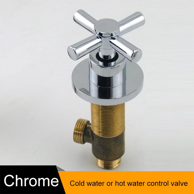 BAKALA Brass Chrome Bathtub Hot and Cold Water Control Valve Faucet Bath Shower Mixer Bathtub 3 Piece Set Switch Valve