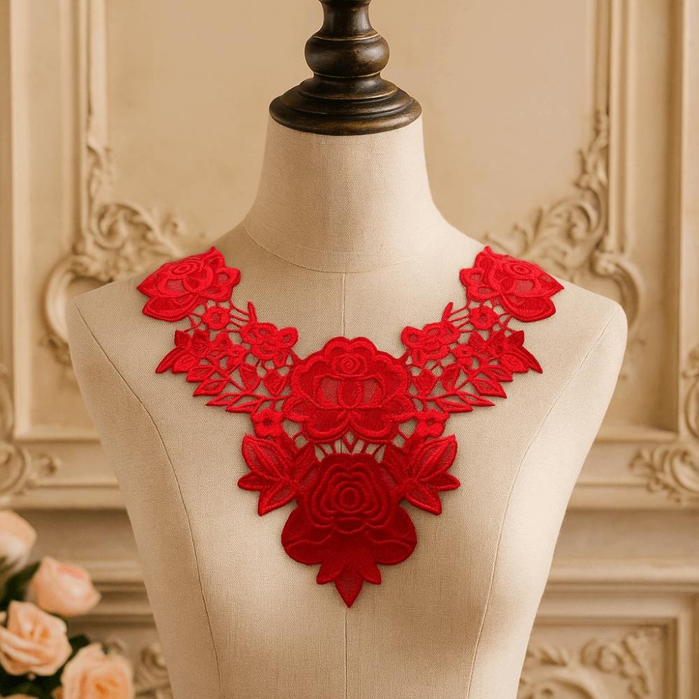 6PCS Fashion Fake Collar Hollow Out Pattern Flower Collar Embroidered Collar  Casual Wear