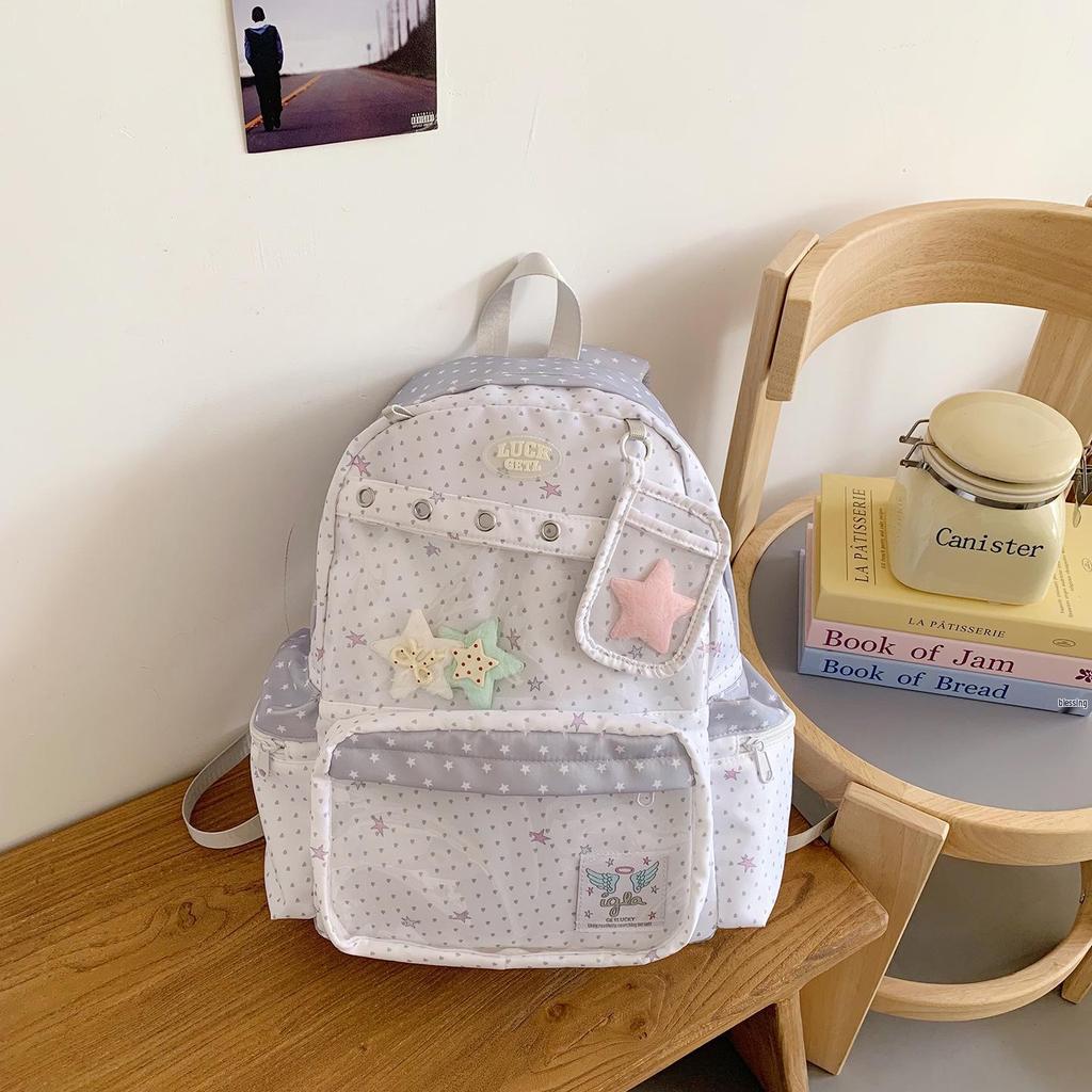 Trendy Polka Dot Ita Backpack for Students – Cute & Versatile for Elementary, Middle, and College Girls