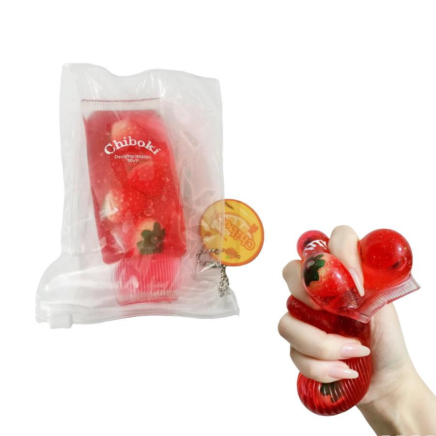 Fruit Gevuld Maltose Tandpasta Stressverlichtend Speelgoed Zacht Langzaam Rijzend Vervormbaar Knijp Squishy Fidget Sensorisch Speelgoed aardbei