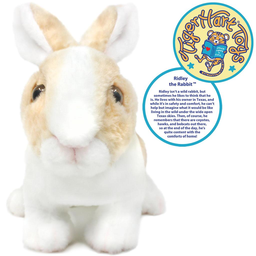 VIAHART Tale Ridley Rabbit Plush Realistic Pet Cute Bunny Japanese [Tiger Toys] Toy, 11-inch (27cm) Rabbit, [Official Product]