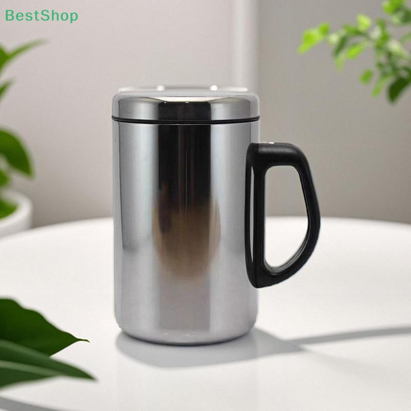 Stainless Steel Double-layer Mug With Lid, Office Insulated Insulated Mug With Handle