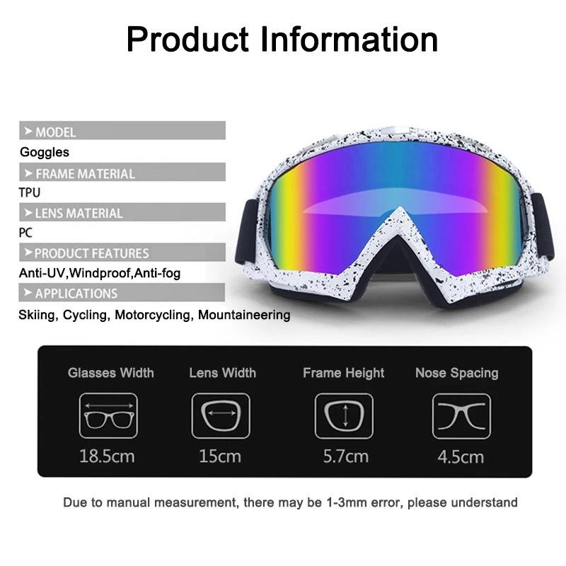 Skiing and Cycling Windproof Goggles, Harley Goggles, Off-road Riding Motorcycle Equipment, Wind and Sand Protection Motorcycle Glasses