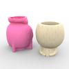 1/2Head-Planter Silicone Mold Face Flower Pot Concrete Mold Face Statue Planter Mold Face Flower Vase Epoxy Casting Mold
