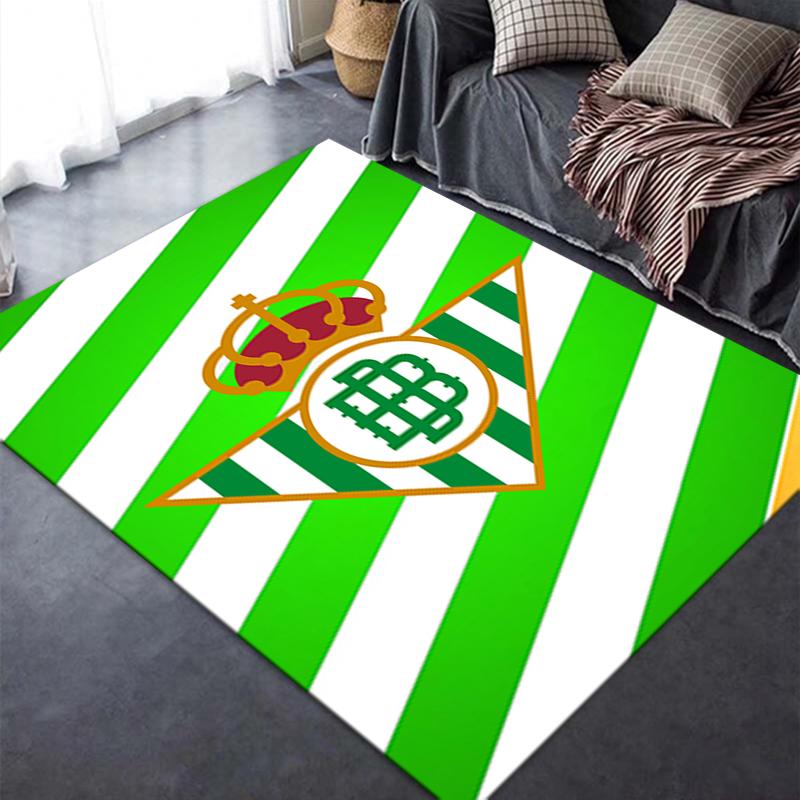 Nuovo Tappeto Real Betis 2025 per Soggiorno Camera da Letto Casa Decorazione Divano, Tappetino Antiscivolo per Giochi Bambini