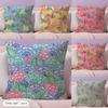 Garden Flowers Cushion Cover Natural Linen Organic Fabric DoubleSided Printing Couch Pillow Covers Home Decor