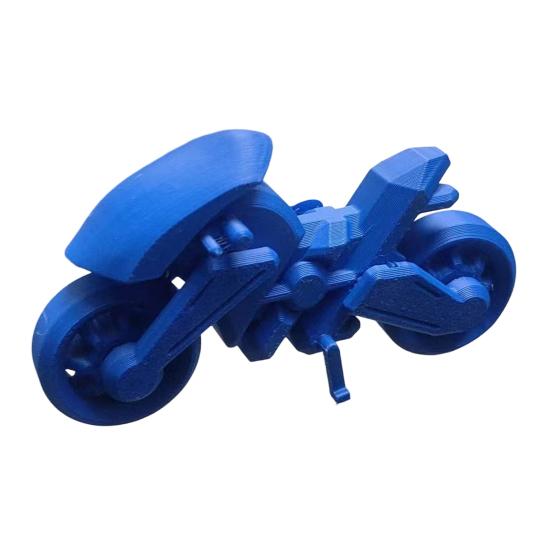 

3D Printed Motorcycle Figurine Movable Wheels Mini Desktop Ornament Sci-Fi Design Stress Relief Toy Creative Gift for Friends Home Office Decor синій