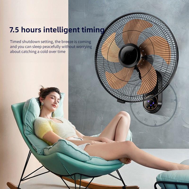 60W Wall Mounted Electric Fan Household Restaurant Silent Air Circulation Fan Three Gears Adjustable Cooling Equipment