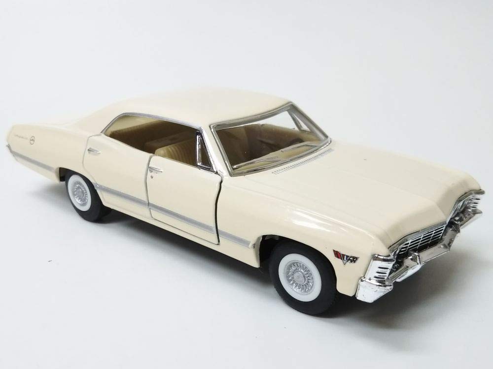 Kinsmart 1967 Chevrolet Impala Diecast Model Pullback Mini Car White / /