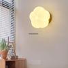 Cream Style Wooden Wall Lamp - Modern Cotton Bedside Lamp for Bedroom, Living Room, Corridor, Balcony
