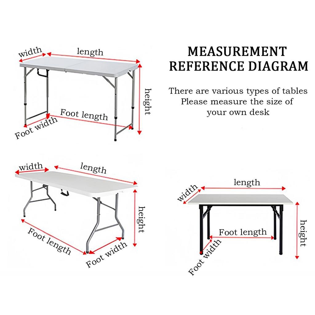 6 Ft Spandex Table Cloth For Rectangle & Folding Table Stretch Fitted Table Cover 6 Ft Wrinkle Resistant For Party