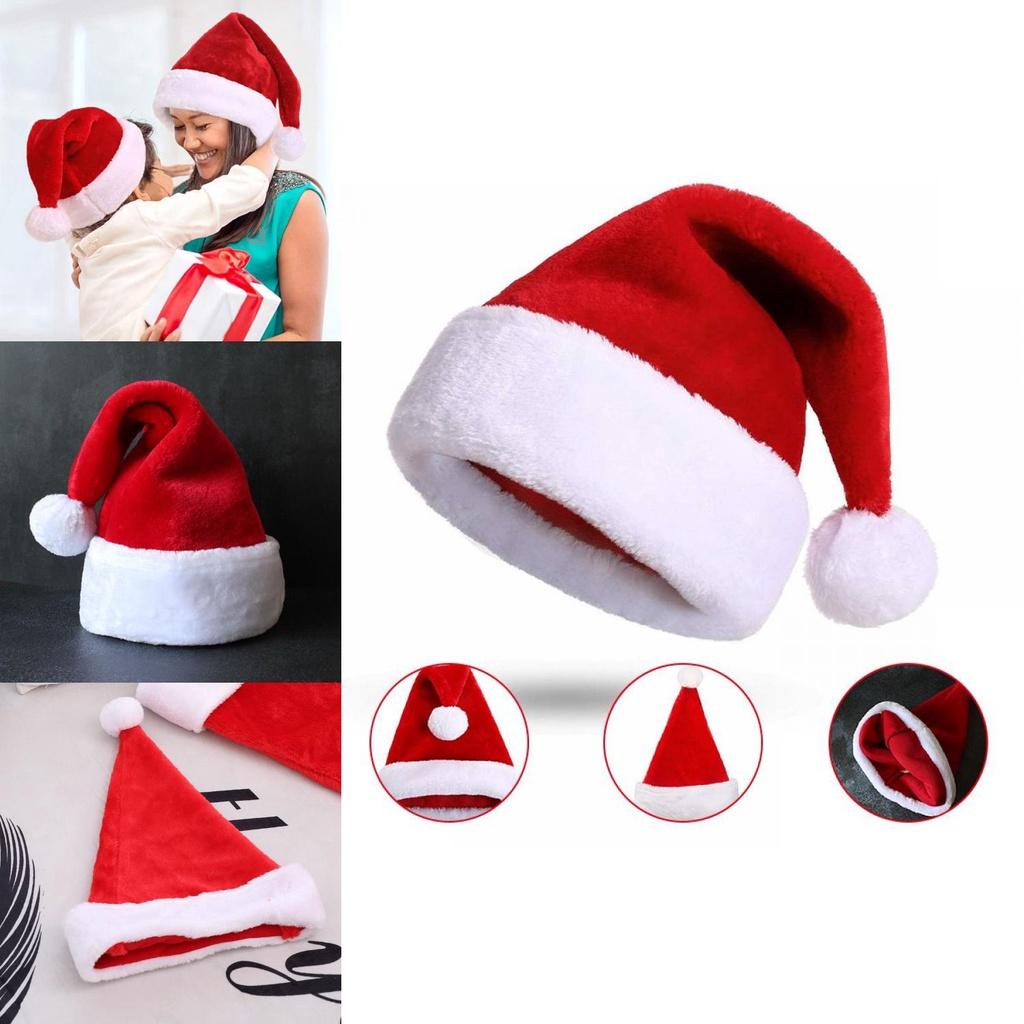 Comfortable Soft Plush Santa Hat For Family Christmas Parties And Celebrations