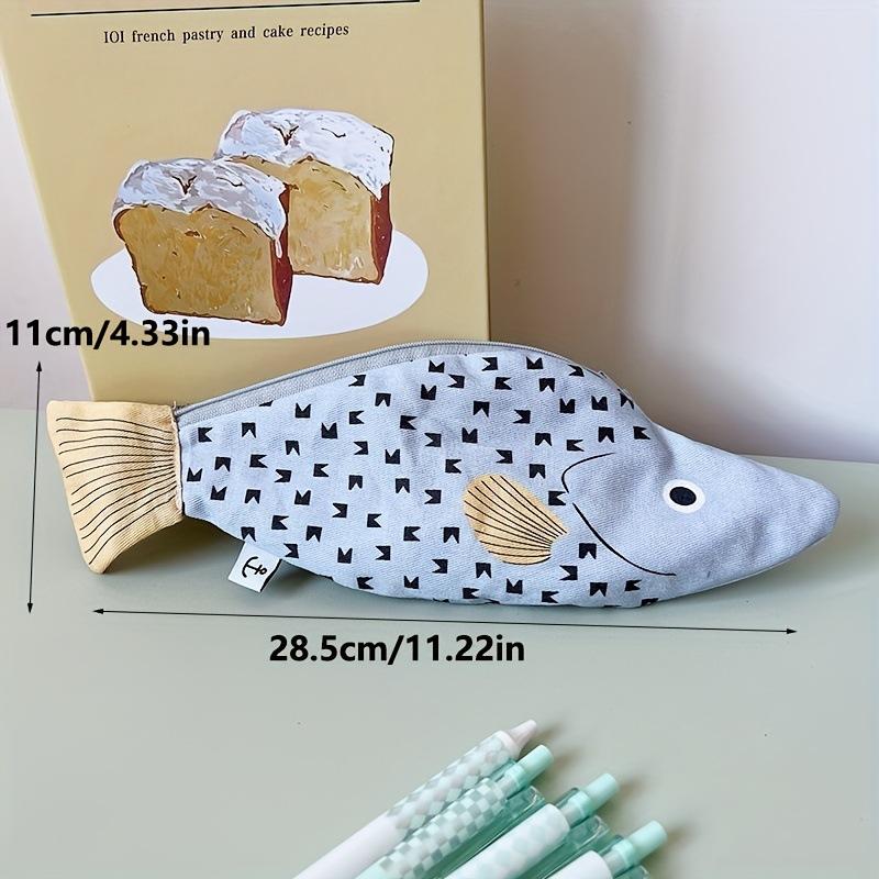 

Creative Fish Pencil Case Unique Fish Storage Bag Student Gift Office Stationery Supplies PU Material Study Accessories