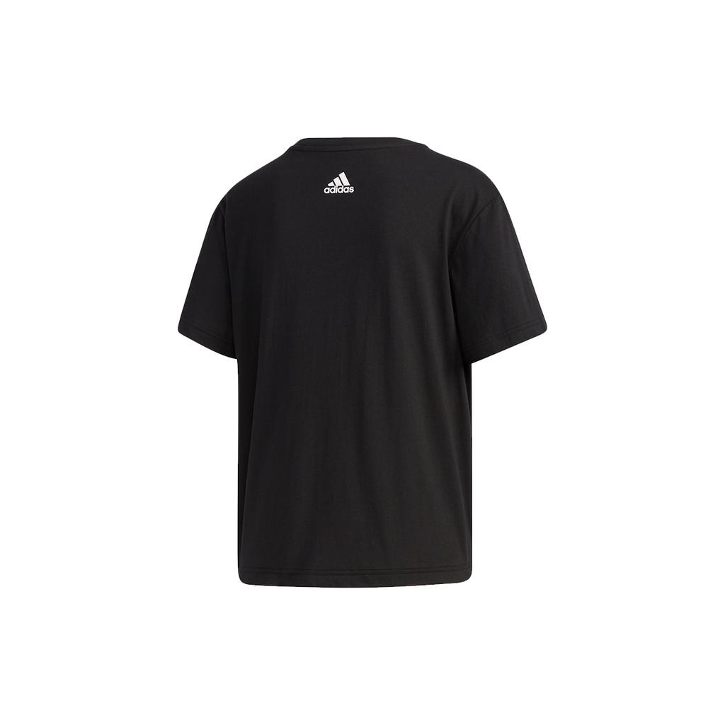 New Adidas Set in Sleeve T Shirt Women's Black GK3330