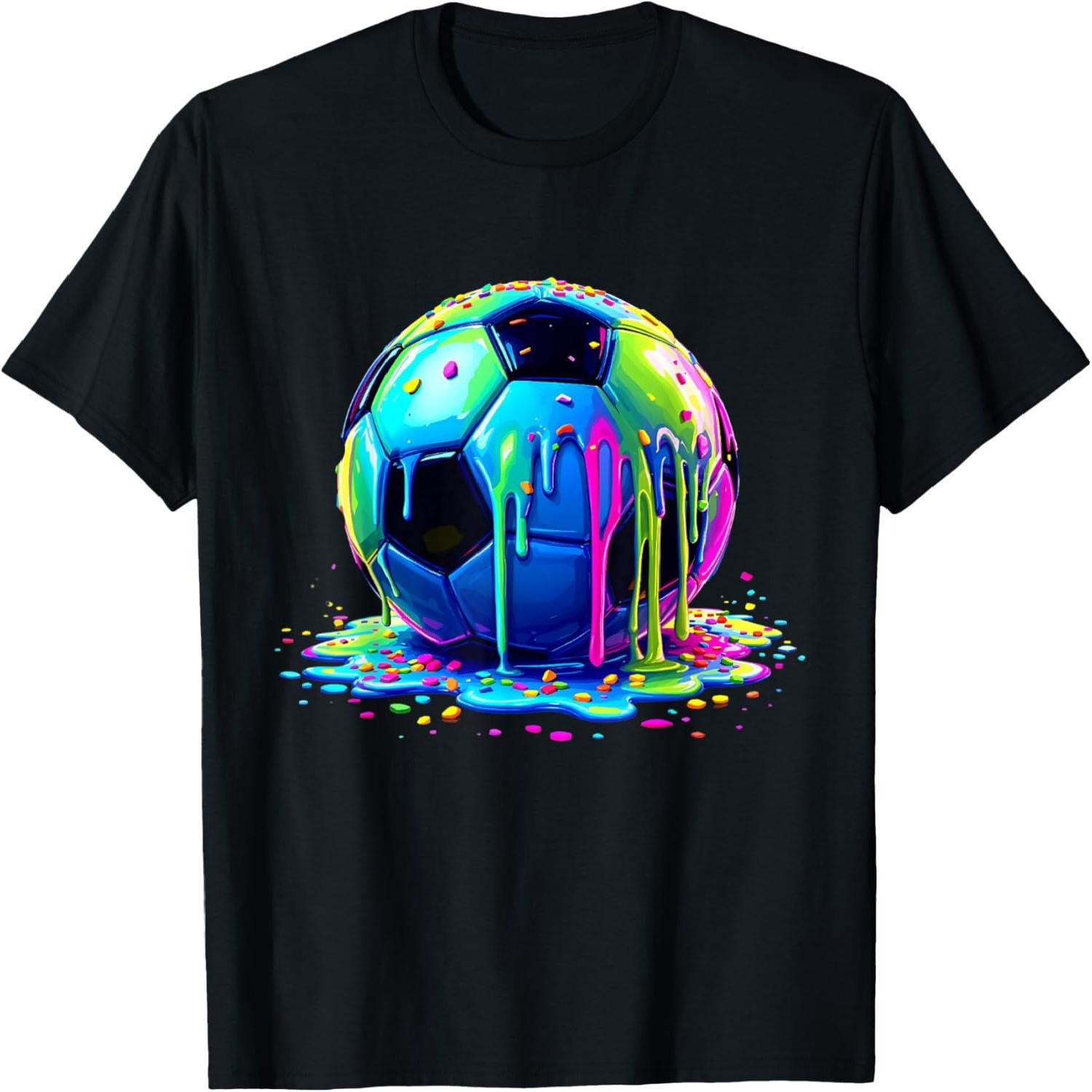 Soccer Ice Cream Dripping for Boys Girls Kids T-Shirt S разноцветный