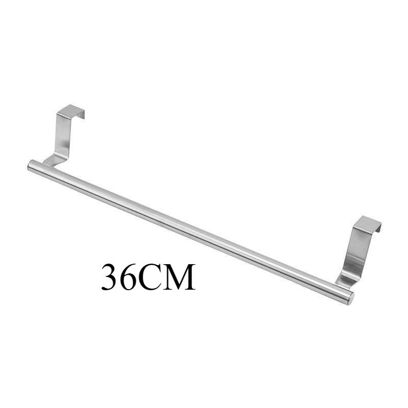 Stainless Steel Towel Rack Over Door Bar Storage Organizer Bathroom Kitchen Cabinet Door Hanging Towel Rack