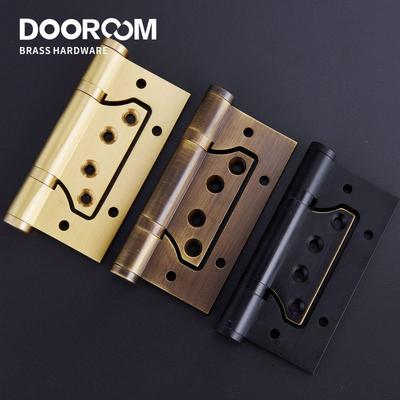 1 Stück DOOROOM Messing Türscharniere Freies Spiel Leichtgängig Verdickte Geräuschlose Kinderscharniere 4 Zoll