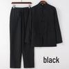 Young Men's Chinese Style Linen Tang Suit: Summer, Long-Sleeved Shirt