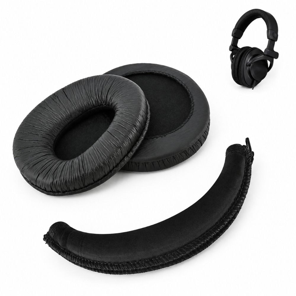 Black Replacement Earpads Round Memory Foam Ear Pads For Sony MDR-Z600 V600 V900 V900HD V7509
