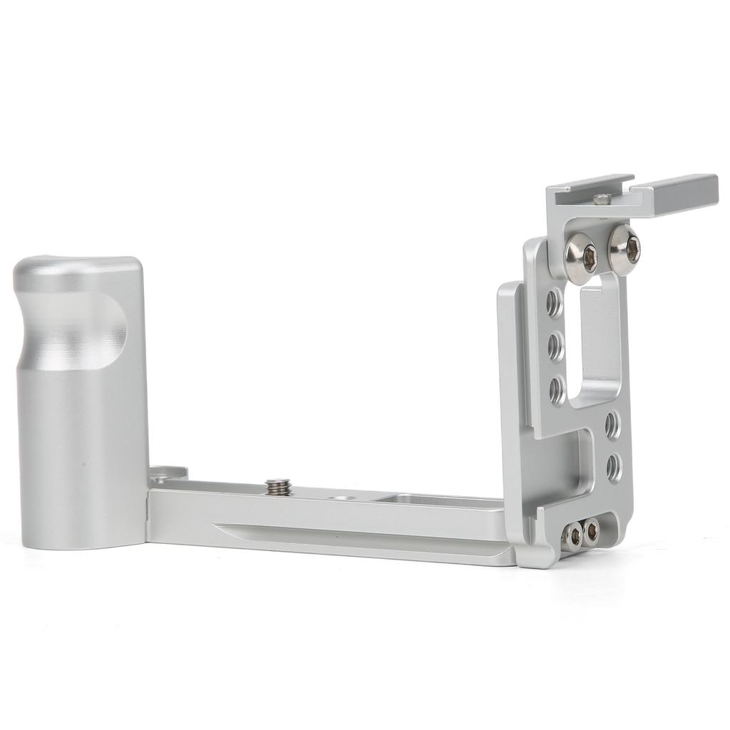 Handle L Quick Release Plate Vertical Shooting with Cold Shoe Base for Fuji XA7 Camera(silver )