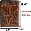 Superaura 3D Copper Elephant DND Vintage Leather Journal Writing Notebook with 200 Pages A5 Journal Diary,Antique Handmade Diary