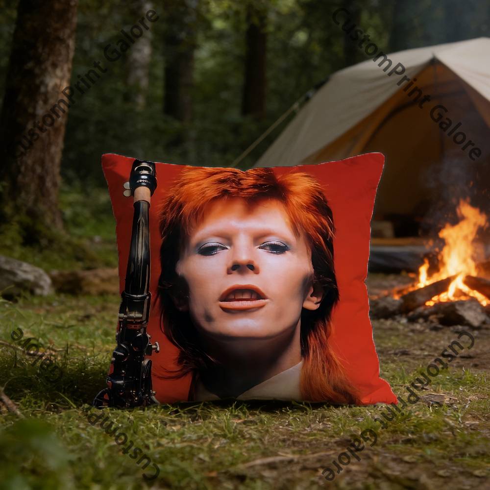DDavidS BBowieS Kissenbezug Polyester Quadratische Kissenhülle 45 cm Dekorativ für Zuhause Couch Bett Auto Dekor