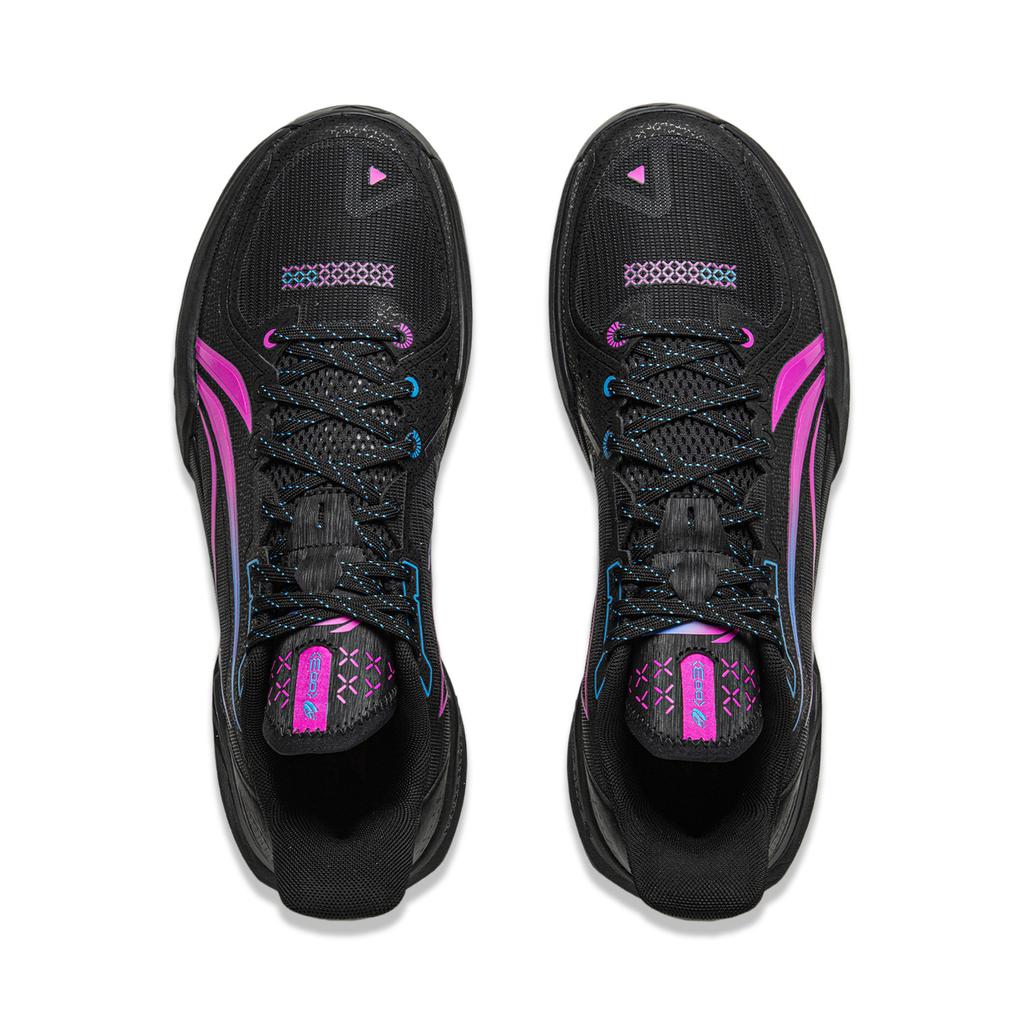 Li Ning Light Speed 3 Basketball Shoes Men's Low Top Black Purple ABPV005-5