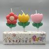 Creative Tulip Flowers Birthday Ins Colorful Spring Flowers Egg Small Flower Cake Decoration Gift Party Candle