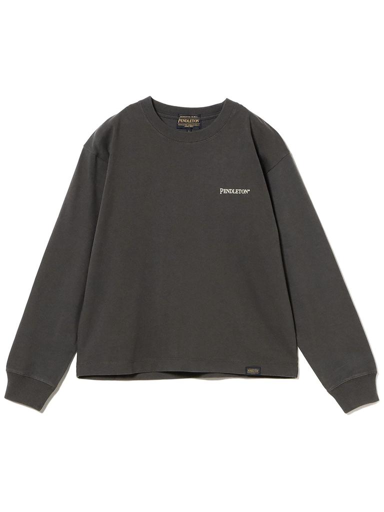 B.:MING LIFE STORE by BEAMS L/S TEE PENDLETON Back Print LS Tee 5475-1116 Damen SCHIEFERGRAU_LOS_OJOS S
