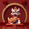 Non-Toxic Chinese Style Lion Dance Micro Building Blocks Kids Diy Toys New Year Spring Festival Gifts Creative Desktop Decorations