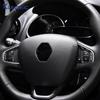 Real Soft Carbon Fiber Sticker For Renault Clio 4 2013 2014 2015 2016 2017 2018 LHD RHD Car Steering Wheel Button Frame Panel